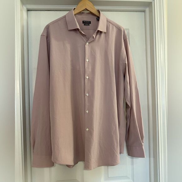 VanHeusen Men's Pink Dress Shirt size XL 17 - 17.5 - Picture 1 of 4